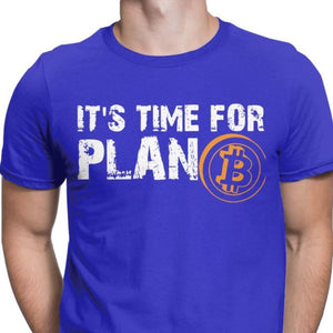 Men&#39;s It&#39;s Time For Plan B Bitcoin BTC Crypto Currency T Shirts Cryptocurrency Blockchain Christmas T-Shirts Drop Ship