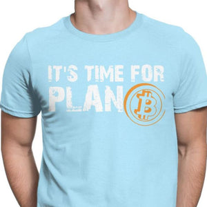 Men&#39;s It&#39;s Time For Plan B Bitcoin BTC Crypto Currency T Shirts Cryptocurrency Blockchain Christmas T-Shirts Drop Ship