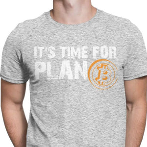 Men&#39;s It&#39;s Time For Plan B Bitcoin BTC Crypto Currency T Shirts Cryptocurrency Blockchain Christmas T-Shirts Drop Ship