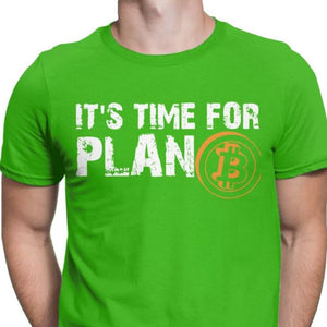 Men&#39;s It&#39;s Time For Plan B Bitcoin BTC Crypto Currency T Shirts Cryptocurrency Blockchain Christmas T-Shirts Drop Ship