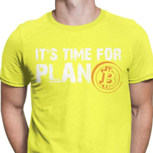 Men&#39;s It&#39;s Time For Plan B Bitcoin BTC Crypto Currency T Shirts Cryptocurrency Blockchain Christmas T-Shirts Drop Ship