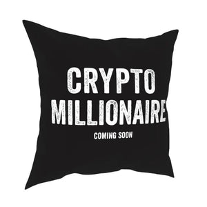 Crypto Millionaire Throw Pillow Cover Decorative Pillow Bitcoin Cryptocurrency Ethereum Btc Blockchain Pillowcover Home Decor