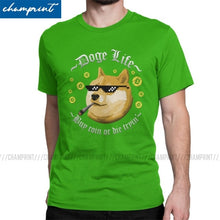 Men's Doge Life Dogecoin T Shirts Bitcoin Crypto Cryptocurrency Tees Ethereum Btc Blockchain Clothing Birthday Gift T-Shirts