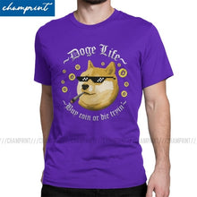 Men's Doge Life Dogecoin T Shirts Bitcoin Crypto Cryptocurrency Tees Ethereum Btc Blockchain Clothing Birthday Gift T-Shirts