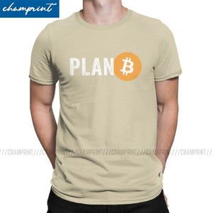 Men T-Shirt Plan B Bitcoin BTC Crypto Currency Tee Shirt Cryptocurrency Ethereum Dogecoin Blockchain Geek T Shirt Gift Clothing