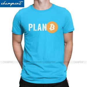 Men T-Shirt Plan B Bitcoin BTC Crypto Currency Tee Shirt Cryptocurrency Ethereum Dogecoin Blockchain Geek T Shirt Gift Clothing