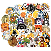 50PCS Bitcoin & Dogecoin Stickers Pack Virtual Currency Graffiti Decal Sticker For  Laptop Notebook Guitar Stationery Pegatina