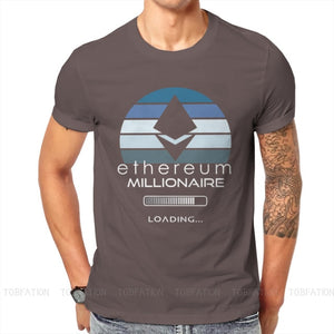 Cryptocurrency Crypto Miner Ethereum Millionaire Loading Tshirt Graphic Classic Summer Men's Clothing Cotton Harajuku T Shirt