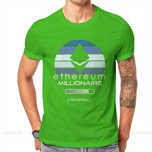 Cryptocurrency Crypto Miner Ethereum Millionaire Loading Tshirt Graphic Classic Summer Men's Clothing Cotton Harajuku T Shirt