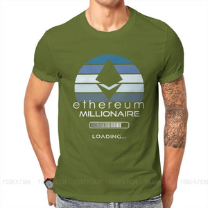 Cryptocurrency Crypto Miner Ethereum Millionaire Loading Tshirt Graphic Classic Summer Men's Clothing Cotton Harajuku T Shirt