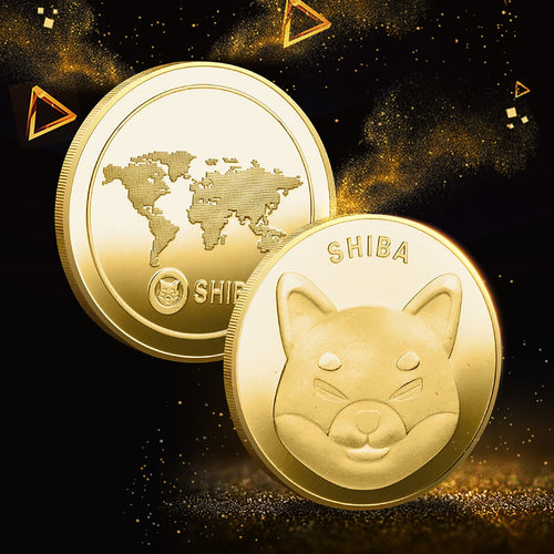 Dogecoin Killer Shiba Inu Coin (SHIB) CRYPTO Metal Gold Plated Physical Shib Doge Killer Souvenir Commemorative Coins