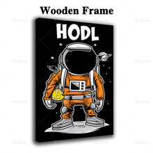 Nordic Abstract Hodl Crypto Astronaut Bitcoin Painting PostersAnd Prints On Canvas Wall Art Pictures For Living Room Home Decor