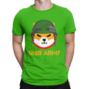 Men Women's T-Shirt Shiba Inu Token To The Moon Shibarmy Vintage Tee Shirt SHIB Doge Crypto Coin T Shirt O Neck Clothing