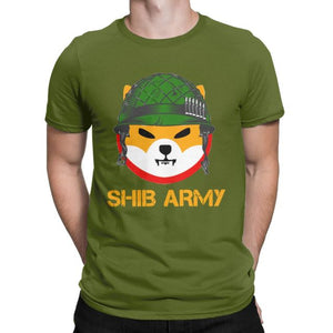 Men Women's T-Shirt Shiba Inu Token To The Moon Shibarmy Vintage Tee Shirt SHIB Doge Crypto Coin T Shirt O Neck Clothing