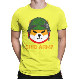 Men Women's T-Shirt Shiba Inu Token To The Moon Shibarmy Vintage Tee Shirt SHIB Doge Crypto Coin T Shirt O Neck Clothing