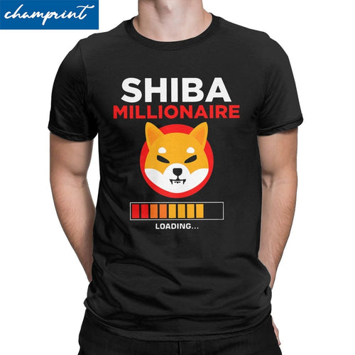 Men Women Shiba Inu Coin Token Shib Army HODL Crypto T Shirt SHIB Millionaire Loading Clothes O Neck Tee Shirt Summer T-Shirt