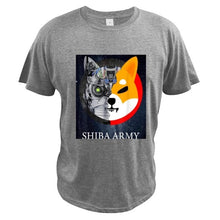 Shiba Army T Shirt Shibu Inu Crypto Currency Meme T-Shirt Summer EU Size High Qualirty Crewneck Soft Basic Tops Tee