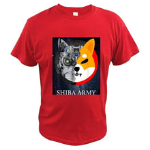 Shiba Army T Shirt Shibu Inu Crypto Currency Meme T-Shirt Summer EU Size High Qualirty Crewneck Soft Basic Tops Tee