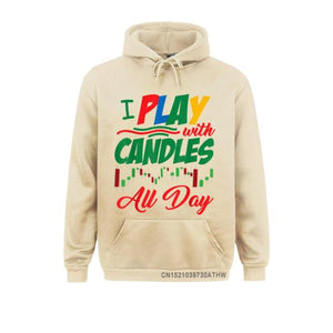 Gift Play With Candles All Day Fun Stock Market Day Trading Gift Men Sweatshirts Ostern Day Hoodies