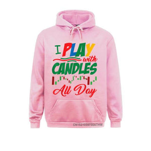 Gift Play With Candles All Day Fun Stock Market Day Trading Gift Men Sweatshirts Ostern Day Hoodies