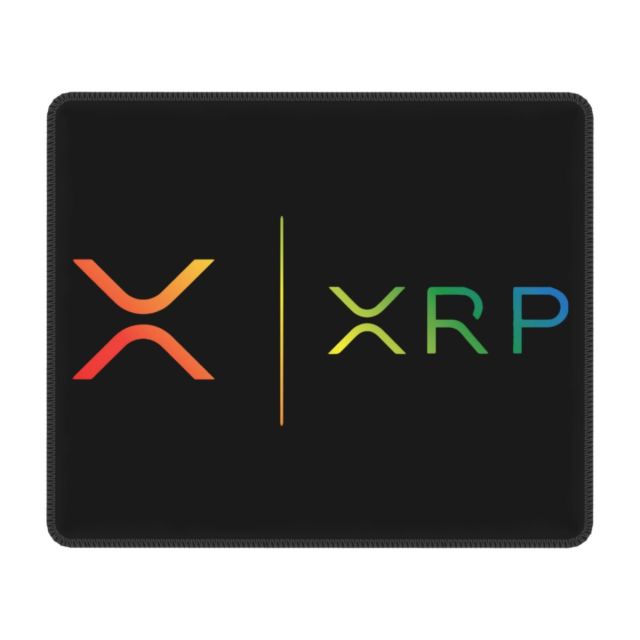 Ripple XRP Rainbow Ripple Logo Mouse Pad Square Non-Slip Rubber Mousepad for Gamer Desk Computer Bitcoin Crypto Mouse Mat